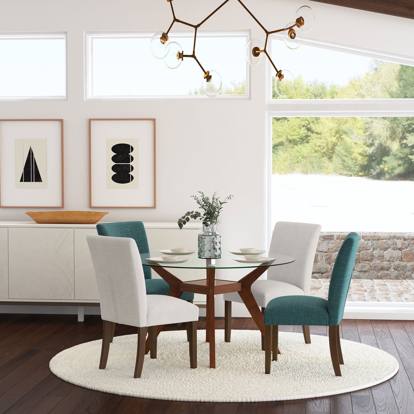 Cantley Upholstered Dining Side Chair Beige (Set of 2)