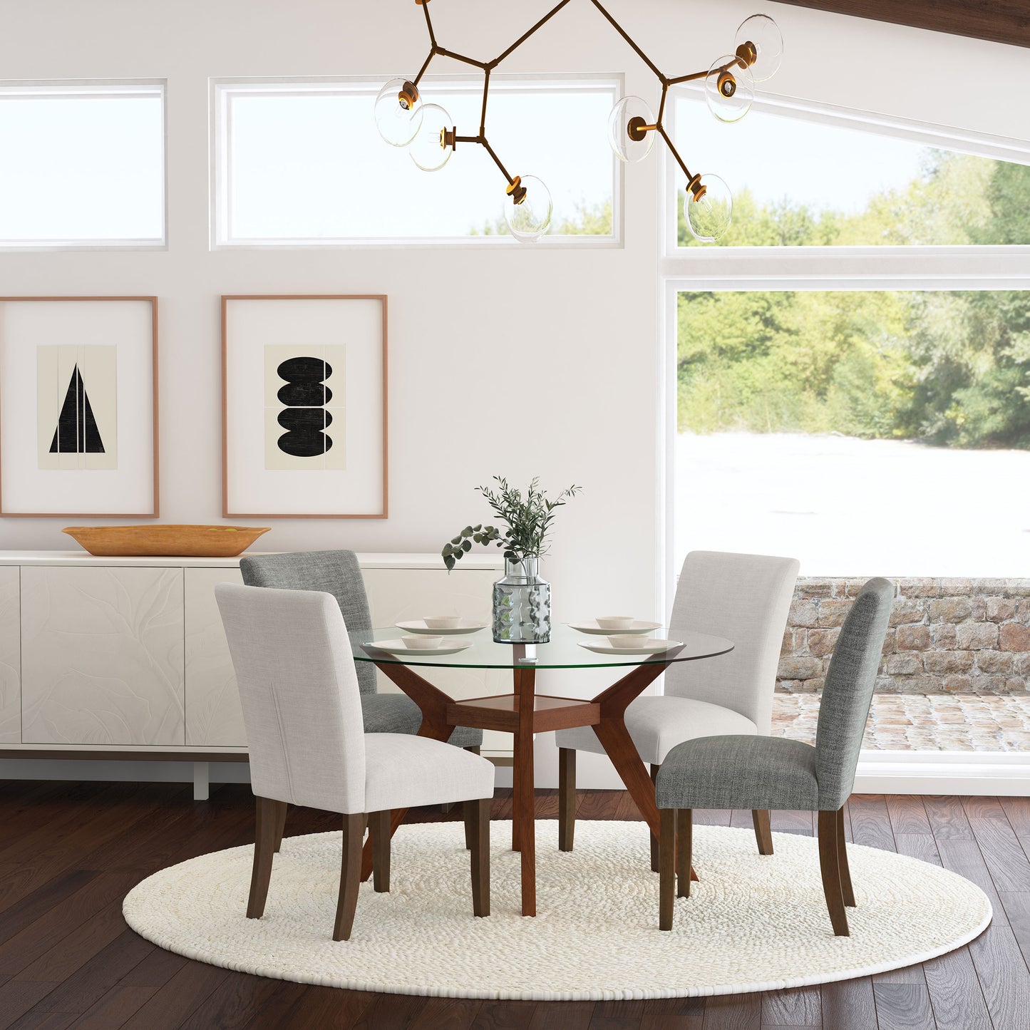 Cantley Upholstered Dining Side Chair Beige (Set of 2)