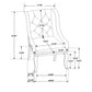 Brockway Upholstered Arm Chair Barley Brown (Set of 2)