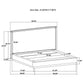 Kailani 49-inch Eastern King Wingback Bed Beige Oak