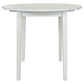 Bucknell 3-piece Round Drop Leaf Dining Table Set White