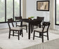 Catley 5-piece Round Drop Leaf Dining Table Set Dark Coffee