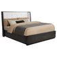 Leandro 55-inch Queen Wingback Bed Burnished Black