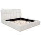 Nollet 48-inch Upholstered California King Platform Bed Cream