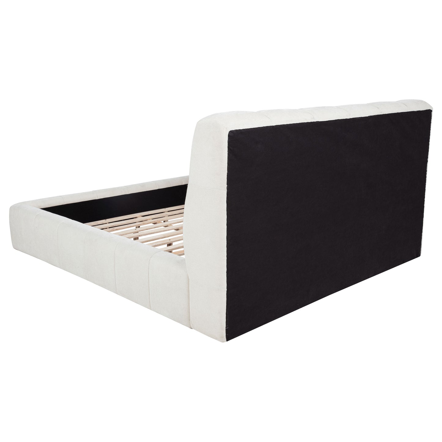 Nollet 48-inch Upholstered Queen Panel Platform Bed Cream