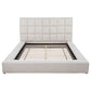 Dreux Upholstered California King Panel Platform Bed Cream