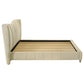 Evelyn Upholstered Queen Panel Platform Bed Ivory