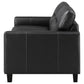 Scotland Faux Leather Upholstered Track Arm Loveseat Black