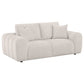 Burnett 2-piece Chenille Upholstered Sofa Set Ivory