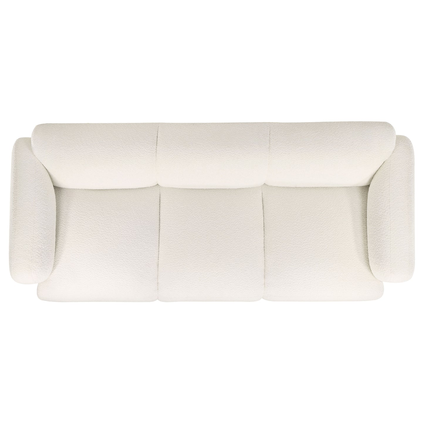 Dorset 2-piece Upholstered Round Track Arm Sofa Set White