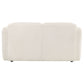 Dorset Fabric Upholstered Round Track Arm Loveseat White