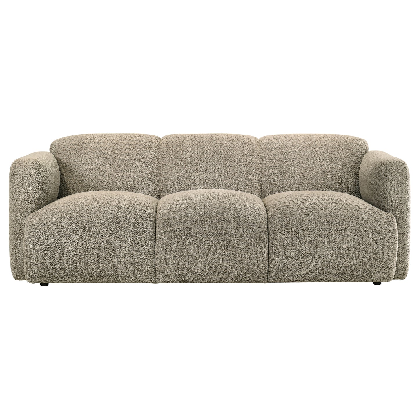 Dorset 2-piece Upholstered Round Track Arm Sofa Set Brown
