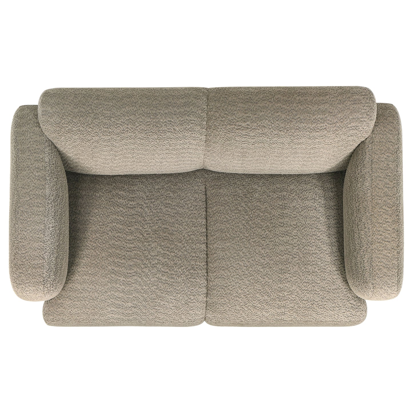 Dorset Fabric Upholstered Round Track Arm Loveseat Brown