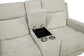 Kennett Chenille Upholstered Power Reclining Loveseat Ivory