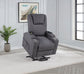 Louie Chenille Upholstered Power Lift Massage Chair Grey