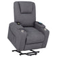 Louie Chenille Upholstered Power Lift Massage Chair Grey