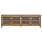 Brenham 79-inch 4-door TV Stand Media Console Light Oak
