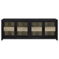 Denison 79-inch 4-door TV Stand Media Console Black