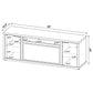 Fuller 60-inch 2-door TV Stand Fireplace Media Console Mango