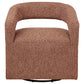 Westhill Boucle Upholstered Swivel Accent Chair Berry
