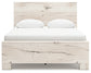 Queen Panel Bed with Mirrored Dresser and Chest