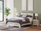Queen Panel Bed with Mirrored Dresser and Chest