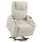Armstrong Upholstered Power Lift Massage Recliner Ivory