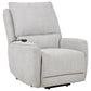 Sylmar Chenille Upholstered Dual Power Lift Recliner Dove Grey