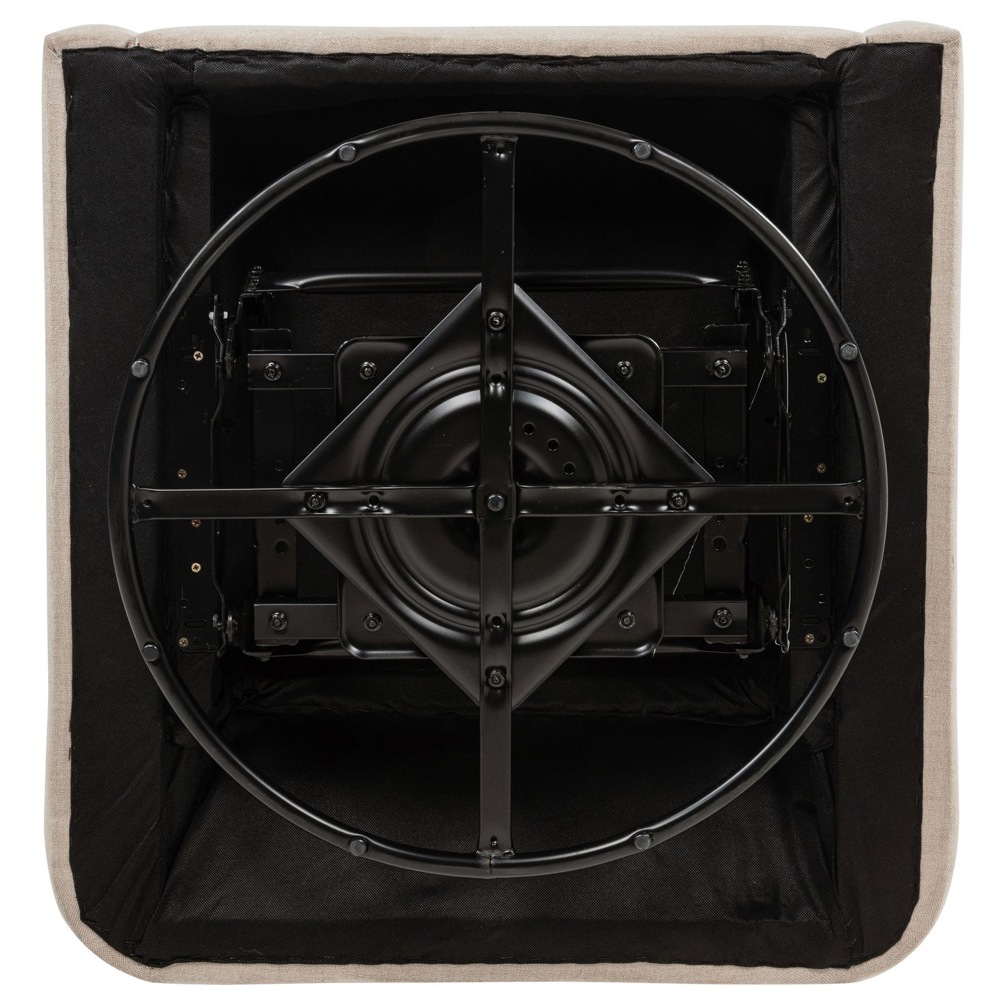 Sorrel Fabric Upholstered Swivel Glider Arm Chair Latte