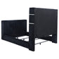 Tisdall Eastern King Flame Visualizer Wingback TV Bed Black