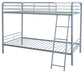 Carson Metal Twin Over Twin Bunk Bed Glossy Silver