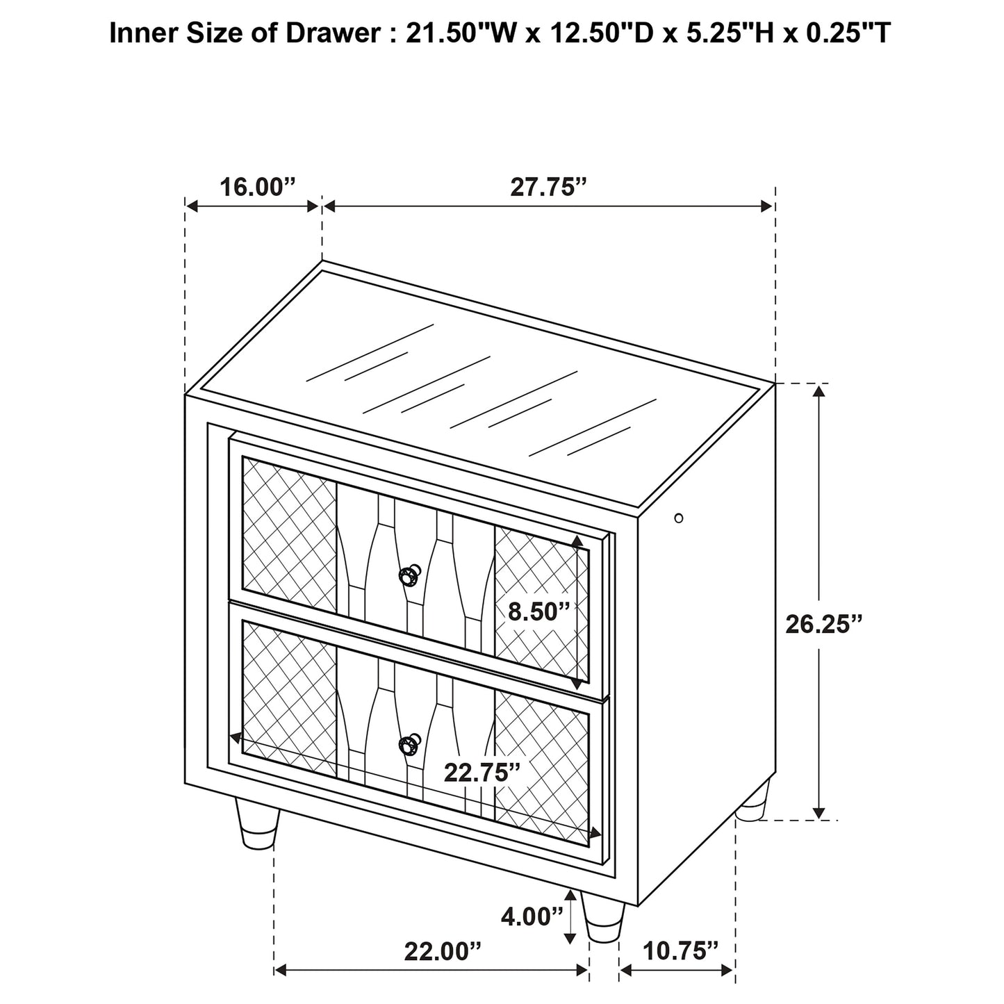 Lorient 4-piece Queen Bedroom Set Ivory and Camel