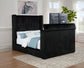 Centergrove Upholstered Queen Wingback TV Bed Black