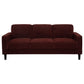 Ruth 3-piece Fabric Upholstered Track Arm Sofa Rust Red
