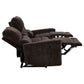 Navarro Chenille Upholstered Reclining Sofa Dark Brown