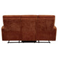 Navarro Chenille Upholstered Reclining Sofa Burnt Orange