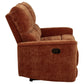 Navarro Chenille Upholstered Reclining Loveseat Burnt Orange
