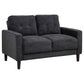 Bowen II 3-piece Upholstered Track Arm Sofa Set Steel Grey