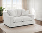 Ashlyn Fabric Upholstered Track Arm Loveseat Sand