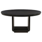 Leandro 5-piece Round Dining Table Set Burnished Black