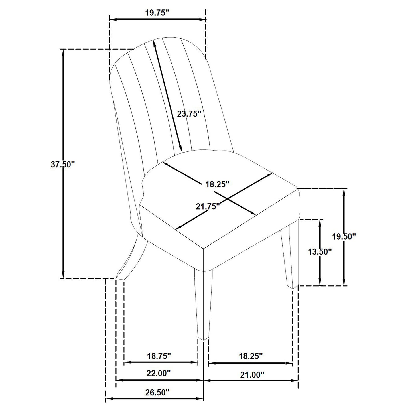 Leandro 7-piece Rectangular Dining Table Set Burnished Black