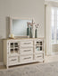 Shaybrock California King Panel Bed with Mirrored Dresser, Chest and Nightstand