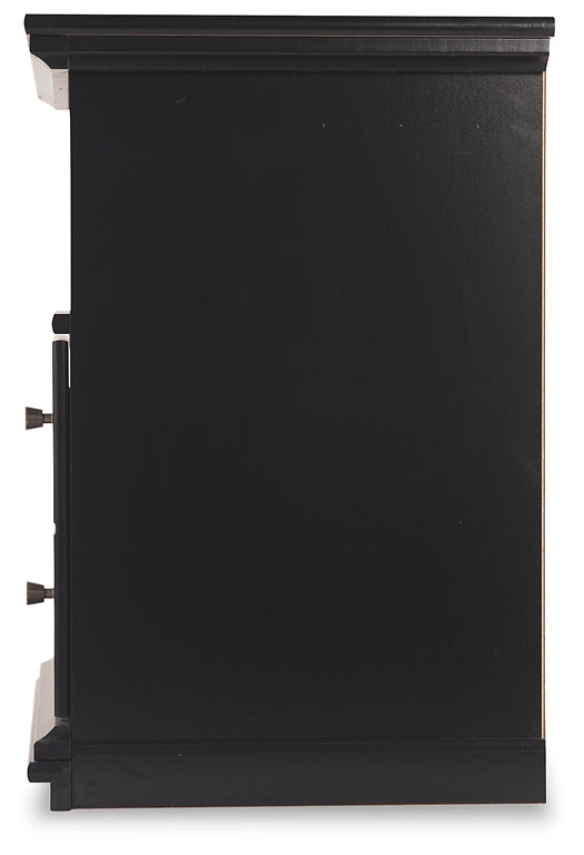 Maribel Twin Panel Bed with Mirrored Dresser and Nightstand