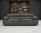 Buxton Top Grain Leather Upholstered Sofa Graphite