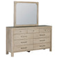 Solano 9-drawer Bedroom Dresser with Mirror Weathered Mango