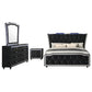 Lorient 4-piece Eastern King Bedroom Set Black