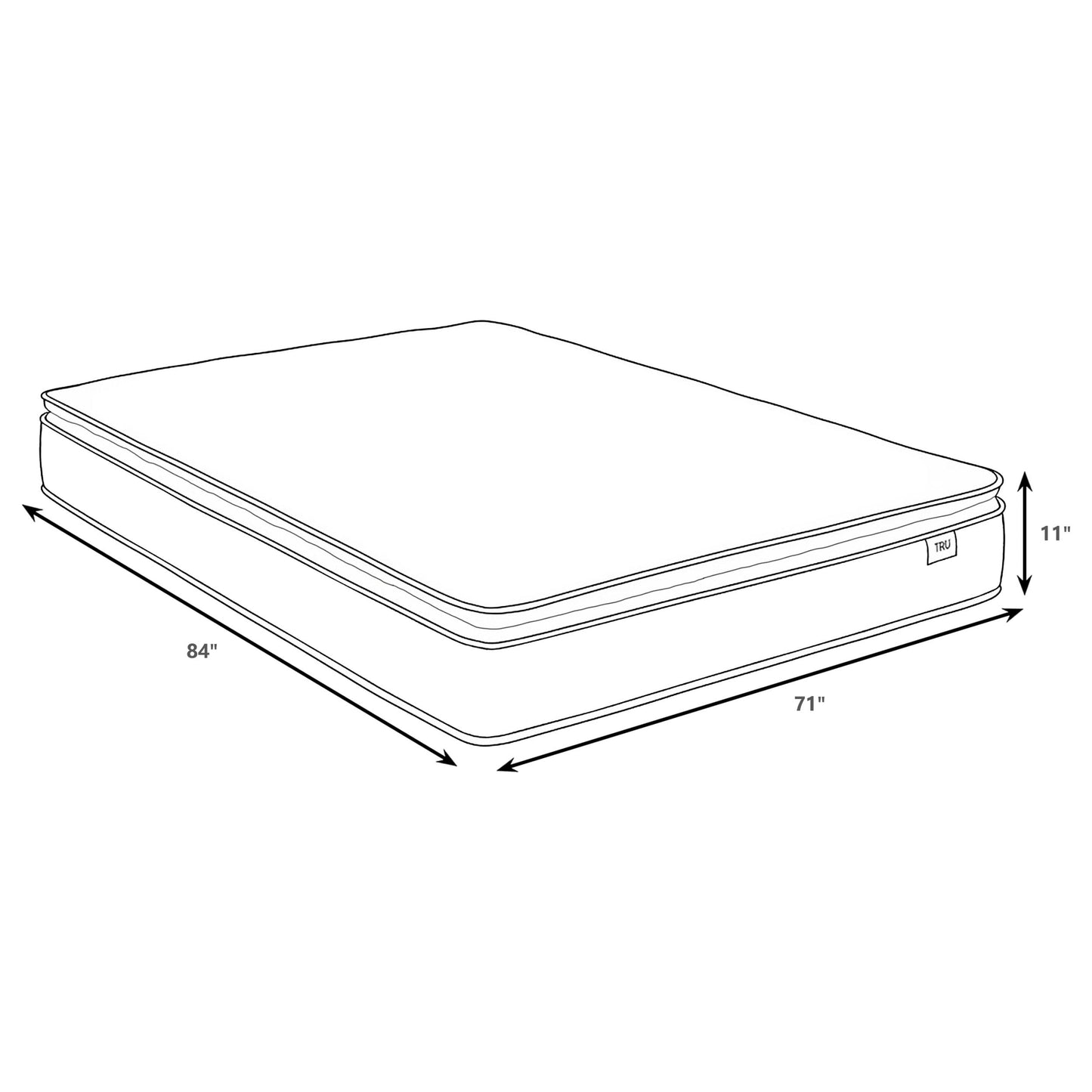 Hayes 11-inch California King Pillow Top Foam Hybrid Mattress