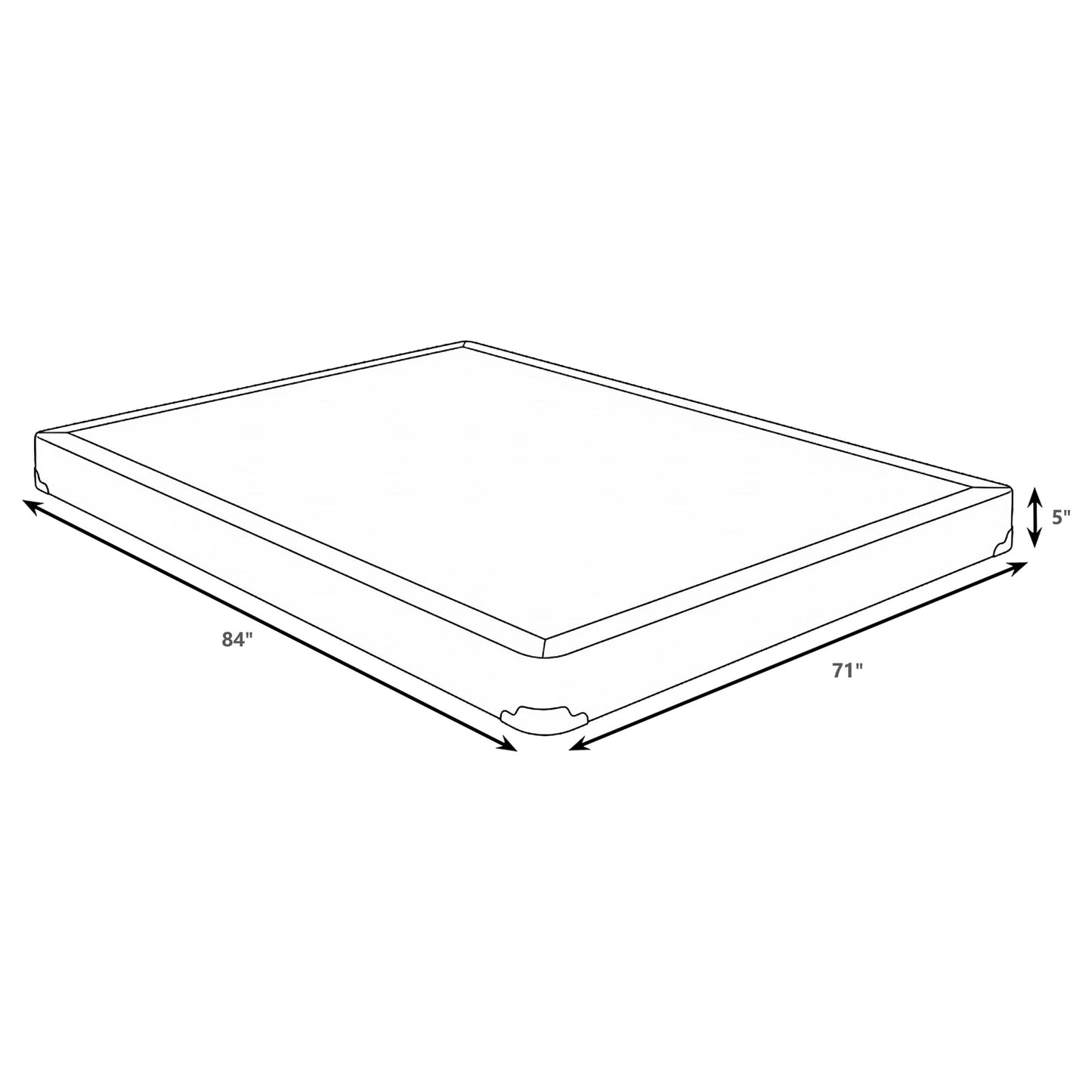 Mercer 5-inch Split California King Low Profile Foundation