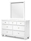 Fortman King Panel Storage Bed with Mirrored Dresser and Nightstand