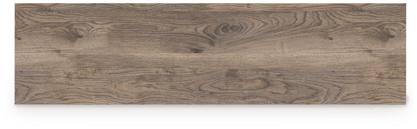 Rusticott California King Poster Bed with Mirrored Dresser and Nightstand